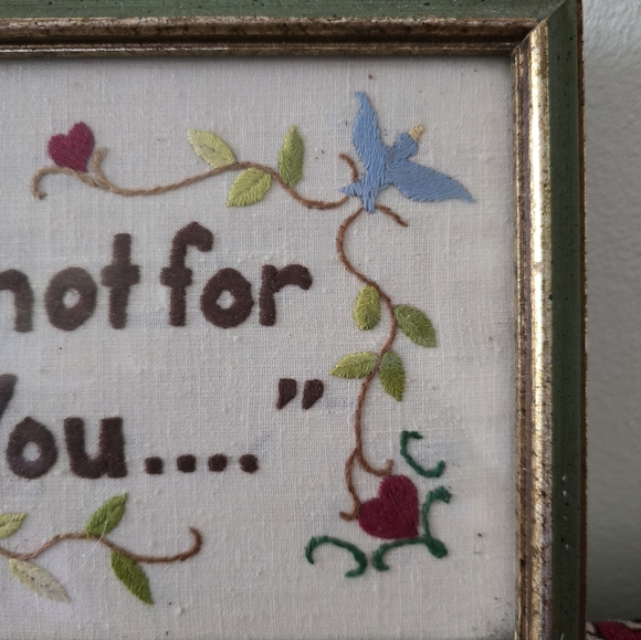 Vintage embroidered picture - If not for you... - Picture 3 of 6